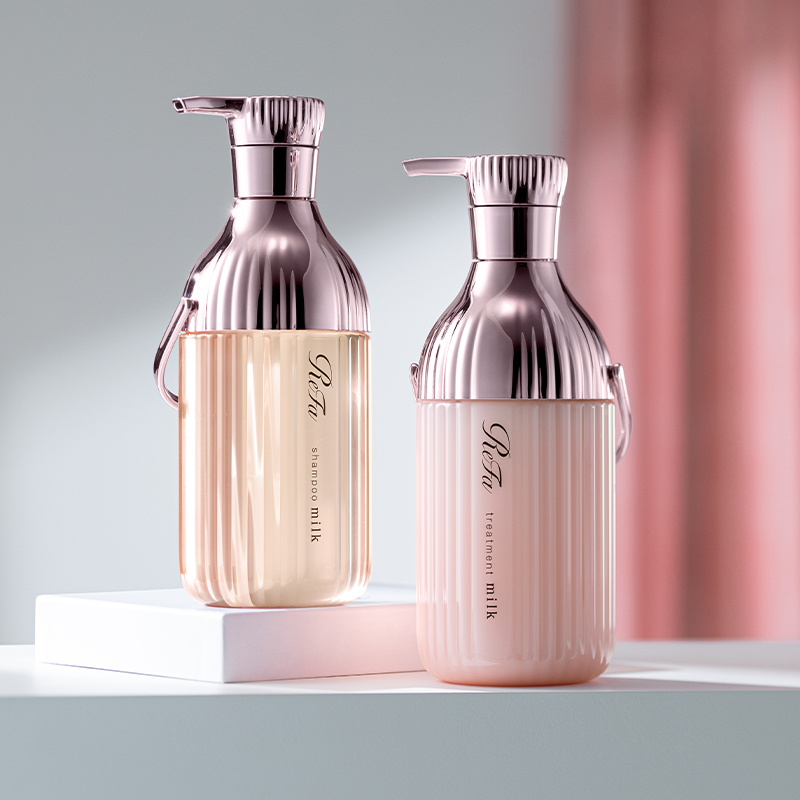 【ReFaギフトラッピングセット S】リファミルクプロテインシャンプーピンク & トリートメントピンク セット