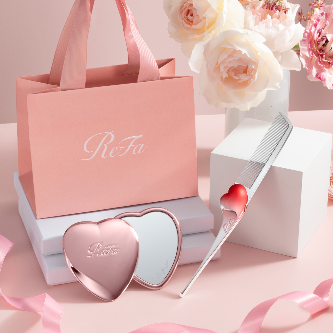 リファハートコーム アイラ（グラデーションレッド）＆ リファハートミラー（ローズゴールド）＆ ReFa ショッパー ワイドSS 2026spring