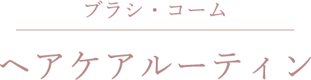 ブラシ・コーム ヘアケアルーティン