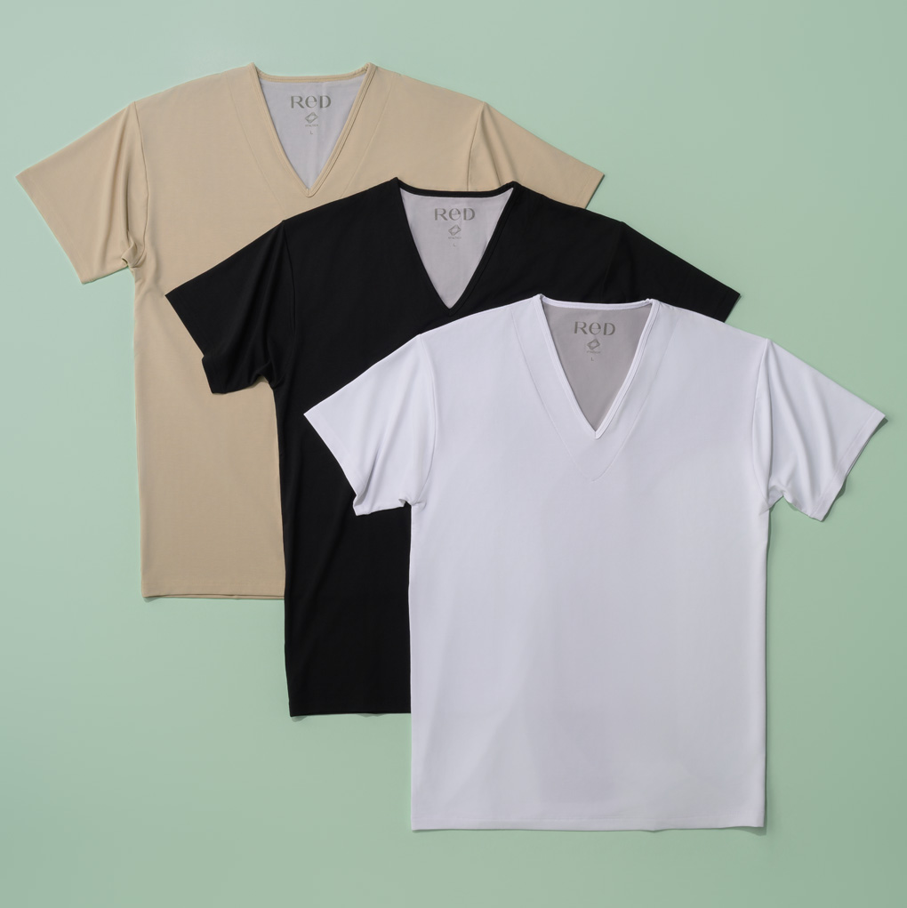 【男性用】 肩コリ改善  Vネックインナー半袖