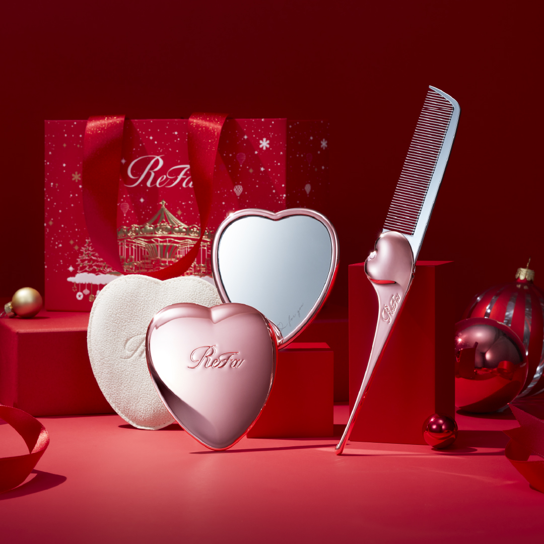 【ReFa WONDERLAND】リファハートコーム アイラ（ローズゴールド）＆ リファハートミラー（ローズゴールド）