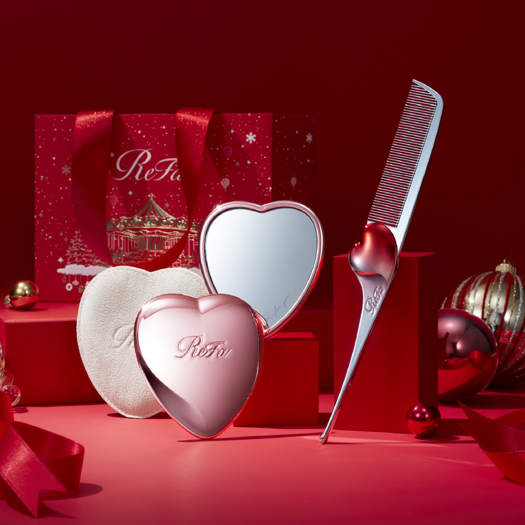 【ReFa WONDERLAND】リファハートコーム アイラ（B happy限定カラー）＆ リファハートミラー（ローズゴールド）