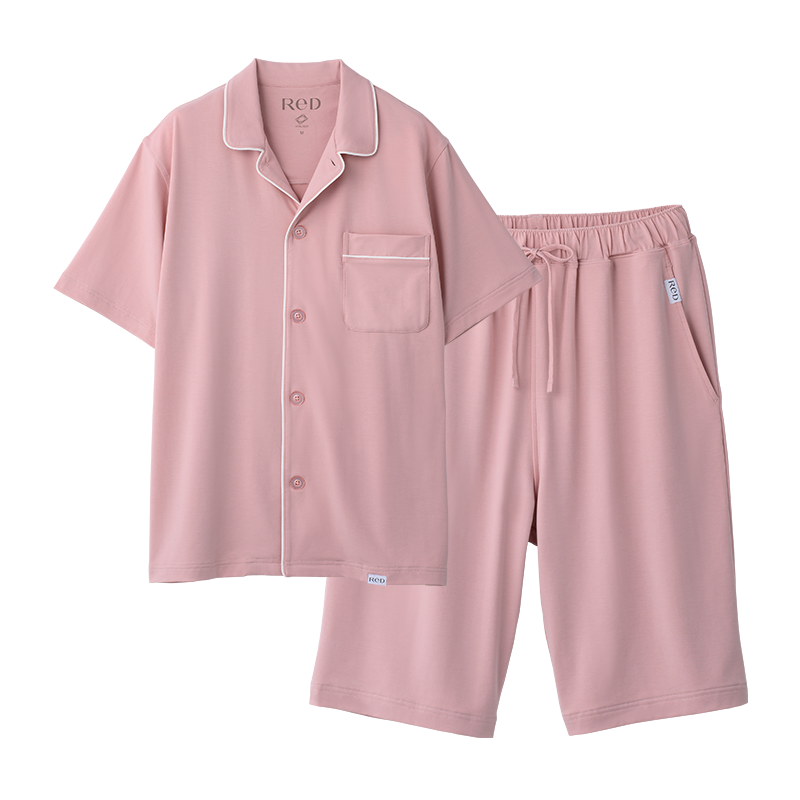 【男女兼用】ReD スリープ パジャマトップス半袖＆ショートパンツセット