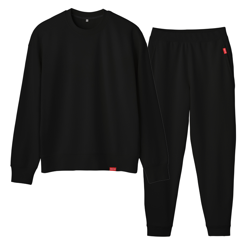 【男性用】 ReD ぐっすりパジャマ スウェット クルーネック長袖&ジョガーパンツセット